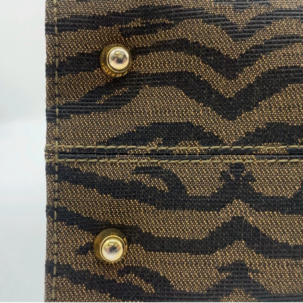 Rare Fendi shopper Tote with FF Gold Handles - Picture 15 of 16